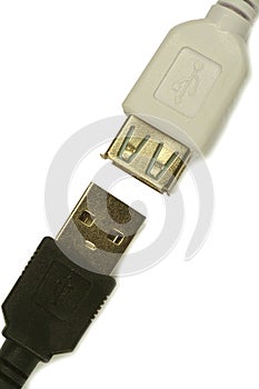 Disconnection, USB white and black plastic