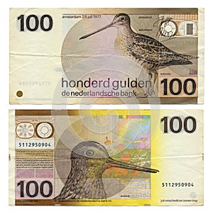 Discontinued Dutch Money - 100 Gulden