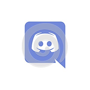 Discord logo editorial illustrative on white background