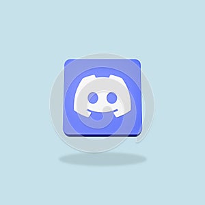 Discord Logo on Flat Blue Background