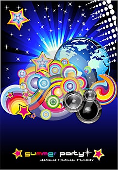 Discotheque Colorful Background for Flyers