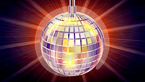 Discotheque Globe,light rays behind,LOOP, stock footage