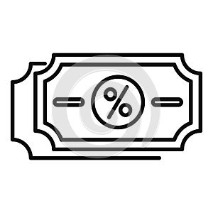 Discount card icon outline vector. Online store sale