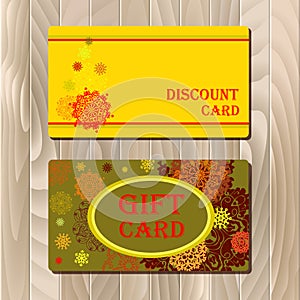 Discount card, voucher, gift certificate, coupon template sale mockup template.