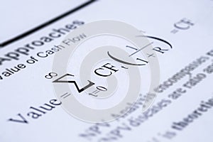 Discount cash flow formular model.