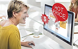 Discount Clearance Hot Price Promotion Concept