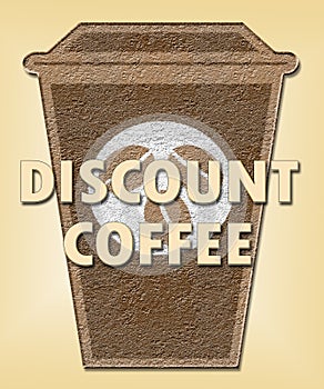 Discount Coffee Means Bargain Or Cheap Beverage