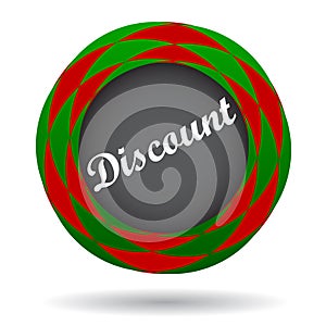 Discount colorful icon