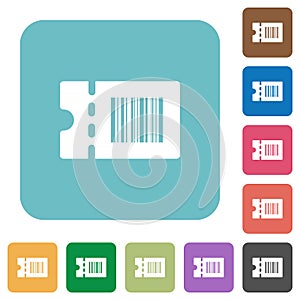 Discount coupon code rounded square flat icons