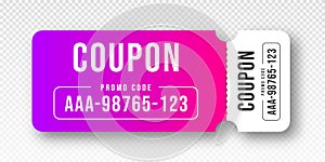 Discount coupon and gift voucher. Discount voucher, gift coupon design. Colorful coupon template for big sale, special offer with