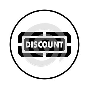 Discount, discounting, sticker black icon photo