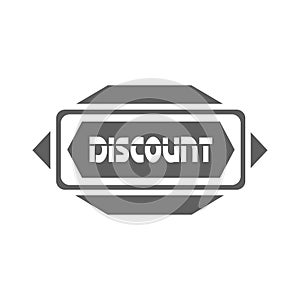 Discount, discounting, sticker gray icon photo