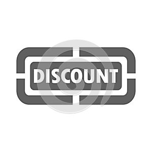 Discount, discounting, sticker icon gray color photo
