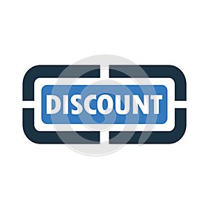 Discount, discounting, sticker vector icon