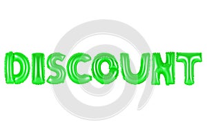 Discount, green color