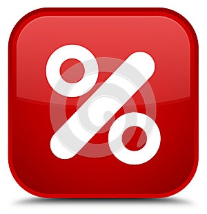 Discount icon special red square button