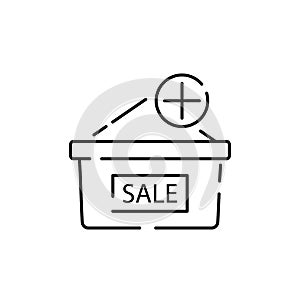 Discount icons in modern thin line style. Sale symbols for web site design and mobile apps. Vector discount pictograms. Sale or