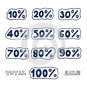 Discount icons set