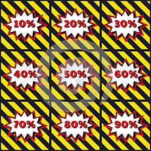 Discount label big set, sales vector emblems for design