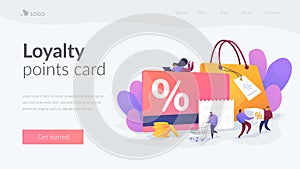 Discount and loyalty card landing page template