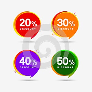 Discount price sale bubble banners. Price tags label. Special offer flat promotion sign design