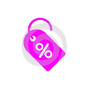 Discount, price, sales discount, shopping, business product discount magenta color icon