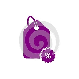 Discount, price, sales discount, shopping, business product discount purple color icon