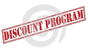 Discount program red stamp