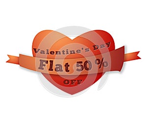 Discount Sale Poster/Banner on Valentines Day