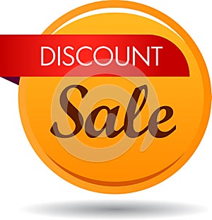 Discount sale web button icon