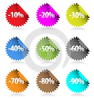 Discount stickers coupon star labels tag tags label coupons discounts vector sticker sticky sale store price prices pricing offer