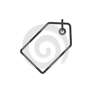 Discount tag icon vector. Line retail sale symbol.