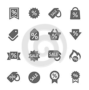 Discount tags icons photo