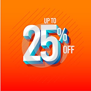 Discount Up to 25% off Label Vector Template Design Illustration