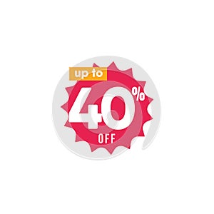 Discount up to 40% off Label Vector Template Design Illustration