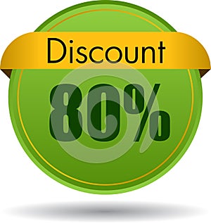 80 Discount web button