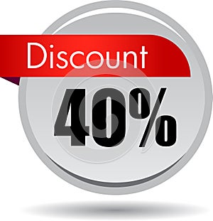 40 Discount web icon
