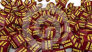 Discounts text and cubes