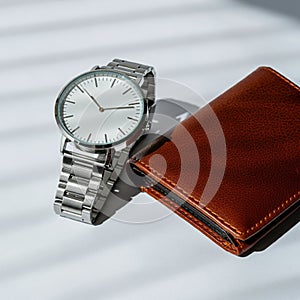 AIGenerated Clock Mockups & Backgrounds for Timeless Designs photo