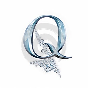 Elegant \'q\' Logo Design With Rhinestones In Jimmy Choo Style photo