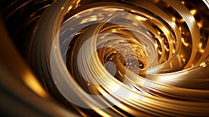 Discover golden tunneling concepts through captivating illustrations, AI Generated