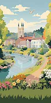 Discover The Hidden Gems Of Guildford With Our Vintage Travel Poster