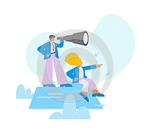 Discover opportunities concept vector illustration white background.