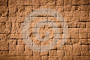 Textured Adobe Brick Wall in Grafton Utah at Eye-Level photo
