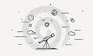 Discover telescope concept photo