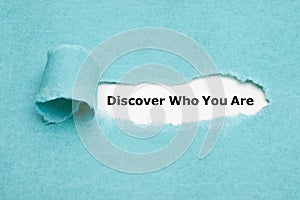 Discover Who You Are Finding Yourself Concept