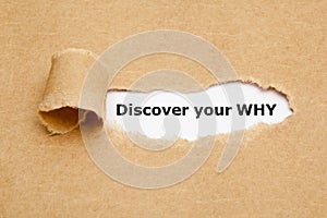 Discover Your Why Torn Paper Concept