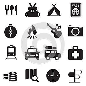 Discovery Traveling camping icons