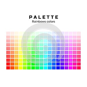 Discrete set of rainbow shades. Bright color spectrum. Vector illustration photo