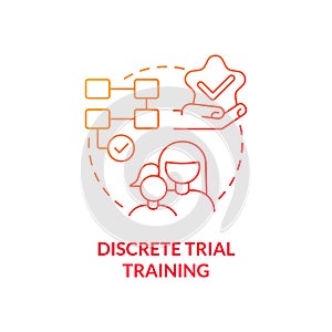 Discrete trial training concept icon